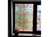 Folie autoadezivă decorativă pentru geam, sablare cu model tropical floral – 90 cm lățime, la metru liniar