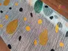 Folie geam autoadezivă, Folina, sablare cu frunze stilizate colorate, 90 cm lăţime