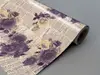 Autocolant blat masă, model ziar cu flori violet, 100 x 200 cm, racletă inclusă