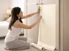 Autocolant mobilă premium, alb vanilie mat soft touch, 122 cm lățime
