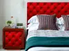 Autocolant mobilă imitaţie tapiţerie roşie, Dimex Chesterfield, rolă de 60x270 cm