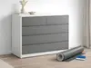 Autocolant mobilă premium, gri mat soft touch, 122 cm lățime