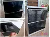 Autocolant mobilă decorativ, Folina, negru lucios cu inserţii gri, rolă de 75x300 cm