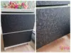 Autocolant mobilă decorativ, Folina, negru mat cu model embosat, rolă de 75x300 cm