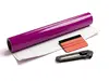 Set autocolant mobilă mov purpuriu lucios 126 cm x 5 m cu racletă cu pâslă și cutter