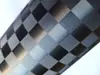 Autocolant negru Grid Carbon, model embosat pătrățele - 75x250 cm