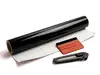 Set autocolant mobilă negru lucios 1 x 5 m cu racletă cu pâslă și cutter