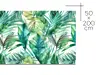 Autocolant pentru mobilă cu model frunze tropicale, Folina, rolă de 50x200 cm
