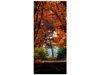 Autocolant uşă Pădurea toamna, Folina, model multicolor, dimensiune autocolant 92x205 cm