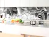 Autocolant perete backsplash, Dimex, imprimeu abstract gri, rezistent la apă şi căldură, rolă de 60x350 cm