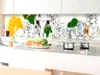 Autocolant perete backsplash, Dimex, model Lămâie şi gheaţă, rezistent la apă şi căldură, rolă de 60x350 cm