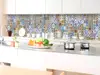 Autocolant perete backsplash, Dimex Portugal Tiles, faianţa decorativă multicoloră, rezistent la apă şi căldură, rolă de 60x350 cm