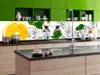 Autocolant perete backsplash, Dimex, model Lămâie şi gheaţă, rezistent la apă şi căldură, rolă de 60x350 cm