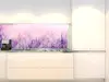 Autocolant perete bucătărie, Dimex Lavander, model floral violet, rezistent la apă şi căldură, rolă de 60x350 cm