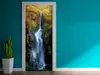 Autocolant uşă Cascadă 3, Folina, model multicolor, dimensiune autocolant 92x205 cm