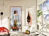 Autocolant uşă Aloe, Folina, model multicolor, dimensiune autocolant 92x205 cm