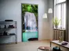 Autocolant uşă Cascadă tropicală, Folina, model multicolor, dimensiune autocolant 92x205 cm