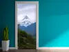 Autocolant uşă Peisaj de munte 4, Folina, model multicolor, dimensiune autocolant 92x205 cm