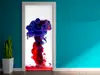 Autocolant uşă Paintbomb, Folina, model multicolor, dimensiune autocolant 92x205 cm