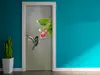 Autocolant uşă Pasăre Colibri, Folina, model cu peisaj, dimensiune autocolant 92x205 cm