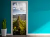 Autocolant uşă Peisaj de munte 2, Folina, model multicolor, dimensiune autocolant 92x205 cm