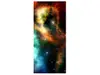 Autocolant uşă Univers, Folina, model multicolor, dimensiune autocolant 92x205 cm