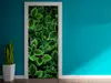Autocolant uşă Frunze verzi, Folina, model multicolor, dimensiune autocolant 92x205 cm