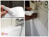 Bandă etanşare autoadezivă albă, Folina ETF12, rolă de 6 cm x 3,2 m, racletă de aplicare inclusă