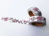 Bandă adezivă Washi Tape Spring, Folina, culoare albă, rolă bandă adezivă 15 mmx10 m