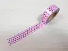 Bandă adezivă Washi Tape Damasc, Folina, culoare roz, dimensiune bandă 15mm x 10m