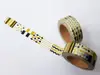 Bandă adezivă Washi Tape Design, Folina, imprimeu geometric, rolă bandă adezivă 15 mmx10 m