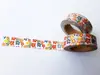 Bandă adezivă Washi Tape, Folina, model floral 1, rolă bandă adezivă 15 mmx10 m