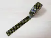Set 3 role washi tape, bandă adezivă neagră cu inimioare aurii, 15 mm x 10 m