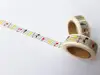 Bandă adezivă Washi Tape Portativ, Folina, model cu note muzicale, rolă bandă adezivă 15 mmx10 m