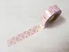 Bandă adezivă Washi Tape Gold design 2, Folina, culoare roz, dimensiune bandă 15mm x 10m