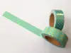 Set 2 role washi tape, bandă adezivă turcoaz, 15 mmx10 m