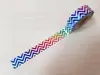 Bandă adezivă Washi Tape Zigzag Rainbow, Folina, model multicolor, 15mm x 10m