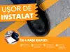 Bandă antialunecare, antiderapantă,  autoadezivă cu granulație grosieră, culoare galbenă, ideală pentru scări și podele, rolă 5 cm x 5 m