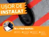 Bandă antialunecare, antiderapantă,  autoadezivă cu granulație grosieră, culoare roșie, ideală pentru scări și podele, rolă 5 cm x 5 m