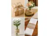 Bandă decorativă iută natur cu dantelă Folina BDA29 – rolă 5x200 cm
