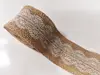 Bandă iută natur, Folina BDA29, cu dantelă, rolă de 5 cm x 2 m