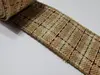 Bandă textilă decorativă, carouri bej, rolă de 5x500 cm