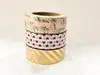 Set 3 role washi tape, benzi decorative adezive, cu levantica, inimioare si dungi