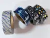 Set 4 role Washi Tape Navy, benzi adezive decorative