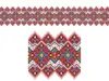 Set 5 Borduri decorative autoadezive, Folina 24, cu motive tradiţionale româneşti, multicolore. 10x100 cm