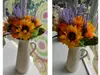 Buchet flori artificiale, lavandă şi floarea soarelui