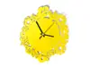 Ceas decorativ flori Atlanta galben