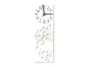 Ceas perete, Folina, model fluturi Felicity alb, dimensiune ceas 60x20 cm