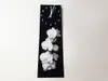 Ceas perete, Folina, negru cu orhidee albă, 20x60 cm