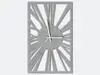 Ceas decorativ Patrick, Folina, culoare gri, dimensiune ceas 40x25 cm